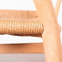 Heavenly Collection | Chaise de salle à manger Wishbone en bois naturel pour cuisine ou salle à manger