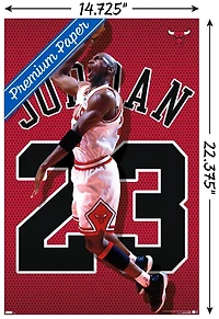 Michael Jordan - Jersey Wall Poster, 22.375" x 34" Framed