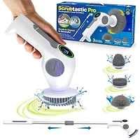 Bell + Howell Scrubtastic Pro Ensemble de Nettoyage Électrique Rechargeable 4 Pièces avec Manche Extensible