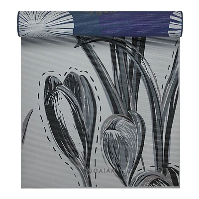 Tapis de Yoga Gaiam 6mm Premium Imprimé Réversible - Subtle Bloom