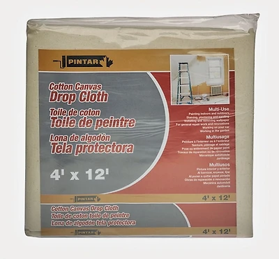 Pintar Toile de coton toile de peinture, 4 x 12 pi