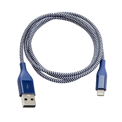 blackweb ™ 0.9 meter Lightning to USB-A Connector Charge & Sync Cable (Blue)