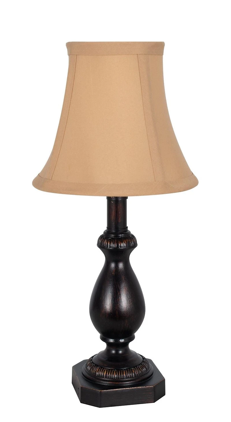 Lampe d'accent Mainstays de 14,5 po camel et bronze