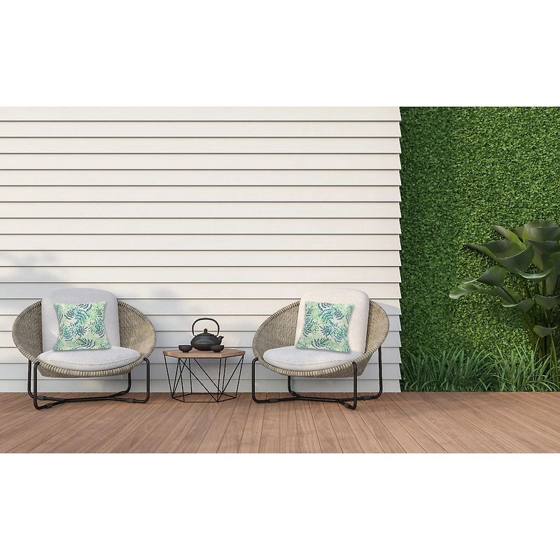 April Outdoor Waterproof Cushion Leaves 18 X 18 - Set of 2