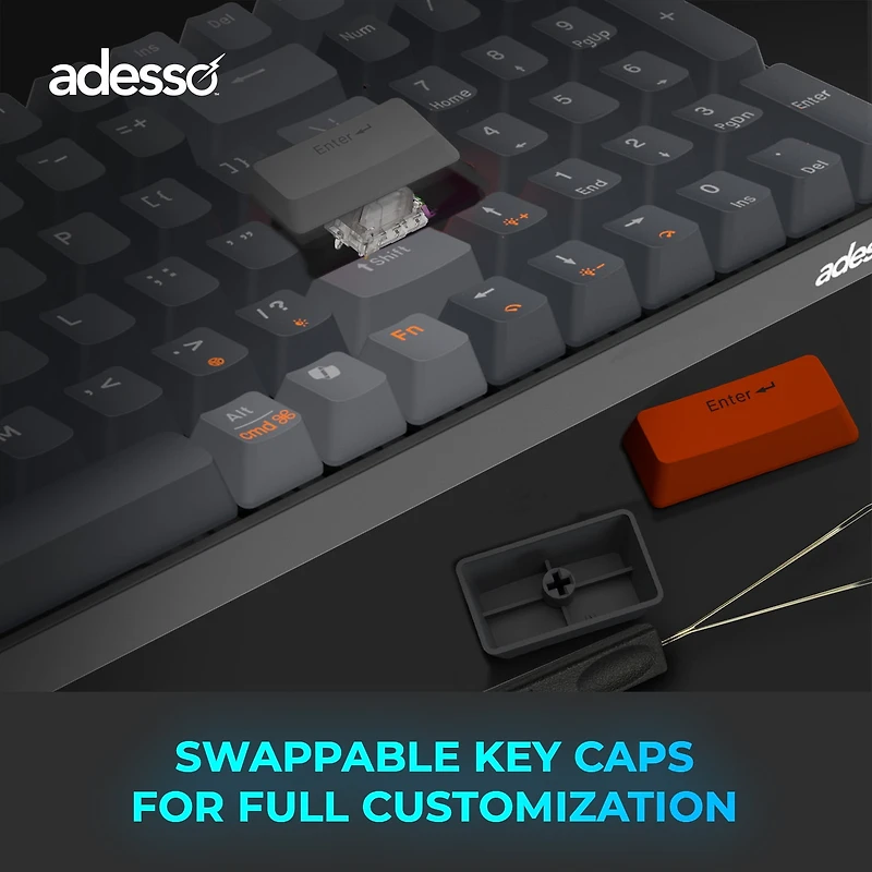 Clavier mécanique compact RGB Multi-OS Adesso EasyTouch 1200 avec CoPilot AI