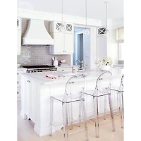 Heavenly Collection Clear Plastic Counter Stool For Dining Areas