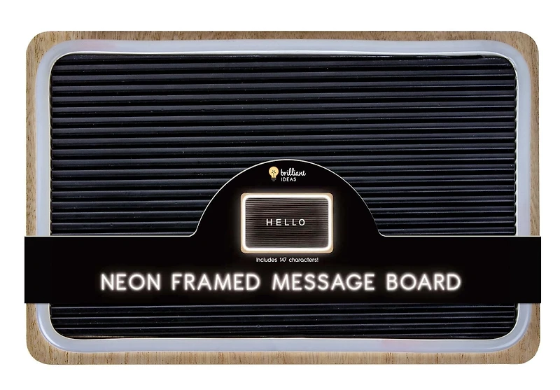 Brilliant Ideas Neon LED Framed Message Board