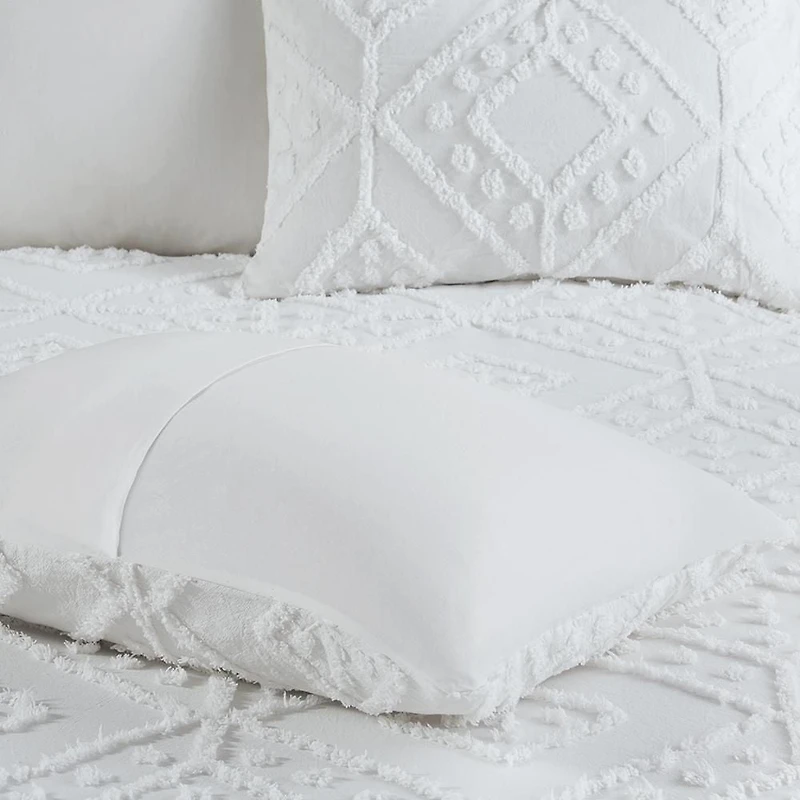 Ensemble d'édredon 5 piéce de Home Trends Ensemble d'édredon diamant chenille, 2 place / grand