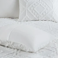 Ensemble d'édredon 5 piéce de Home Trends Ensemble d'édredon diamant chenille, 2 place / grand