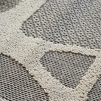 Rug Branch Hogar Abstract Indoor Outdoor Area Rug, Grey Cream, Modern - Living Room