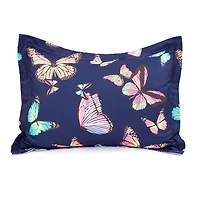 Justice Butterfly 3-Piece Twin/Full Reversible Comforter Set with Decorative Pillow