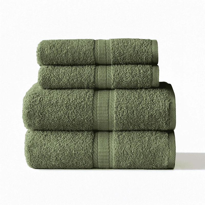 Mainstays 4pk Bundle Set - 2 Hand Towels, 2 Bath Towels, Towel Bundle Set - Measuring 27x52'' & 16x26''