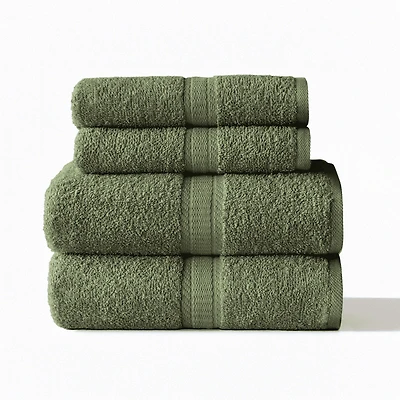 Mainstays 4pk Bundle Set - 2 Hand Towels, 2 Bath Towels, Towel Bundle Set - Measuring 27x52'' & 16x26''