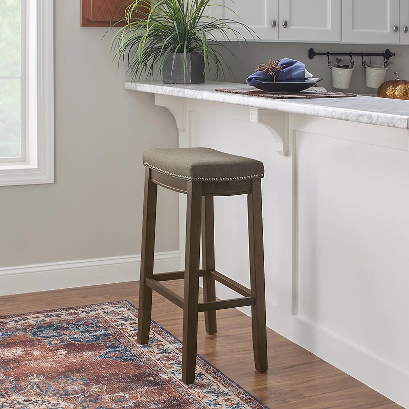 Warren Rustic Backless Barstool