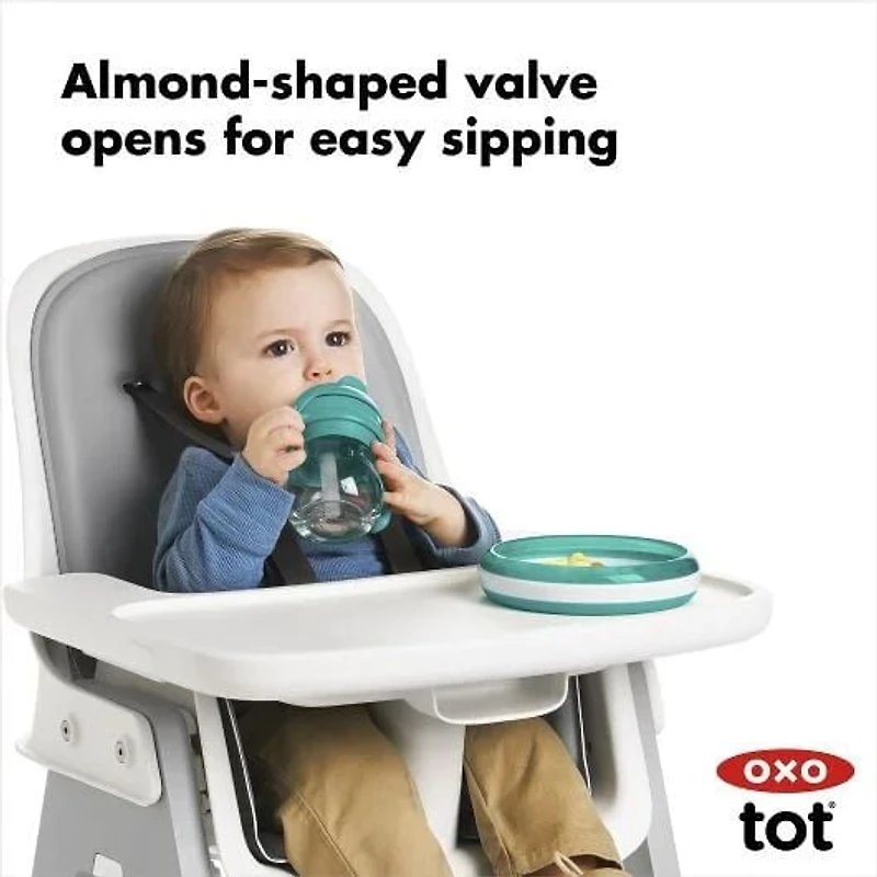 Oxo Tot Gobelet de Transition à Embout Souple avec Poignées Amovibles - 6 onces - Opale