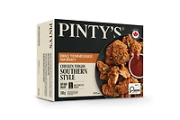 Pintys Boneless Chicken Thigh Chunks Seasoned, Breaded, Uncooked - 16% Meat Protein - with Whisky Tennesse BBQ Sauce, Pintys Boneless Chicken Thigh Chunks Whisky Tennesse BBQ Sauce