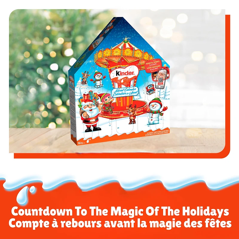 KINDER 2025 Advent Calendar, 24 Assorted Chocolates, Classic Edition, 182g, 182G