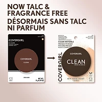 COVERGIRL Clean Invisible Pressed Powder, Lightweight, Breathable, Vegan Formula, Talc- and fragrance-free