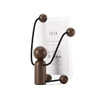 WOODY - Cadre photo 13x18cm à poser, entre 2 verres double face et bois naturel