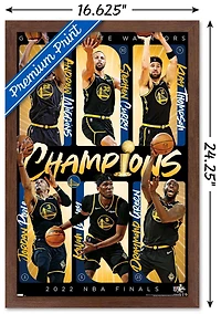 NBA Golden State Warriors - 2022 NBA Finals Champions Wall Poster, 22.375" x 34" Framed