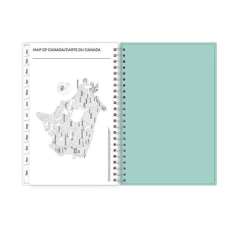Agenda hebdomadaire/mensuel 2025, 5 po x 8 po, Blue Sky, Elysian