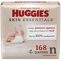Couches pour bébé Huggies Skin Essentials, taille 3 (16 à 28 lb), 168 Unités