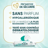 Lingettes pour bébés Pampers Aqua Pure Sensitive, 99 % d’eau, hypoallergéniques, non parfumées, 672 lingettes pour bébés au total (12X emballages rabattables)