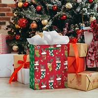 Holiday Time Sac Cadeau De À Paillettes Avec Motif Bas SAC CADEAU DE NOËL AVEC MOTIF BAS