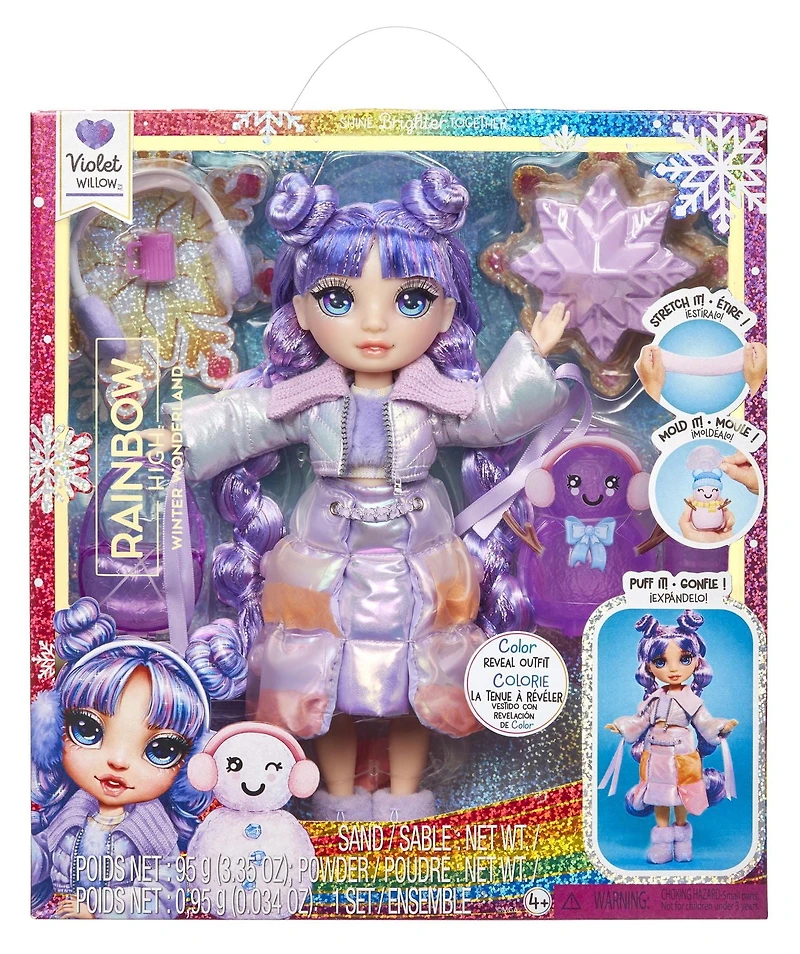 Rainbow High Winter Wonderland Violet - Purple 11” Fashion Doll