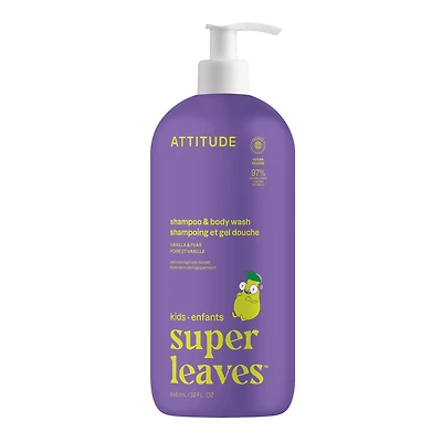 ATTITUDE super leaves - kids 2-in-1 Shampoo & Body Wash - Vanilla & Pear