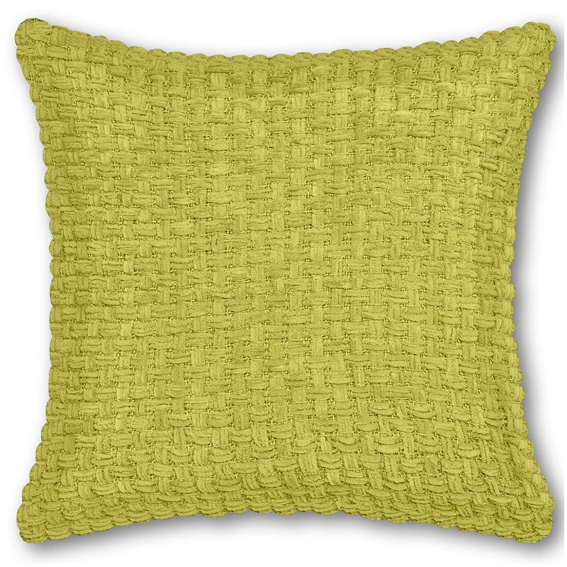 Fabstyles Chenille Basket Weave Polyester Cushion with Poly-Insert Decorative Accent Cushion for Sofa Couch Bedroom Living Room18 X 18 with Zipper