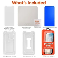 Protecteur d’écran en verre Corning onn. pour iPhone 15 Plus et iPhone 14 Pro Max