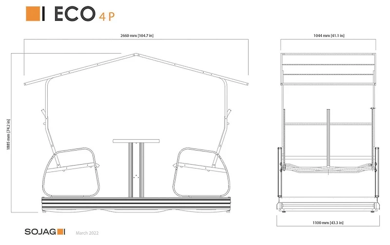 Sojag Eco 3 x 9 x 6 ft Dark Brown