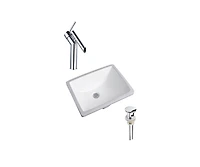 DROP Bath and Kitchen DR091143 Undermount Bathroom Sink Set