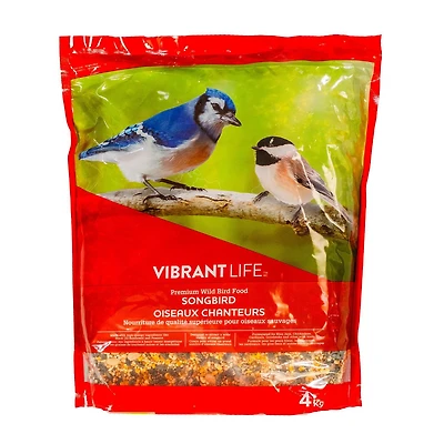 Vibrant Life Songbird Premium Wild Bird Food 4KG, Songbird Premium WildBird Food