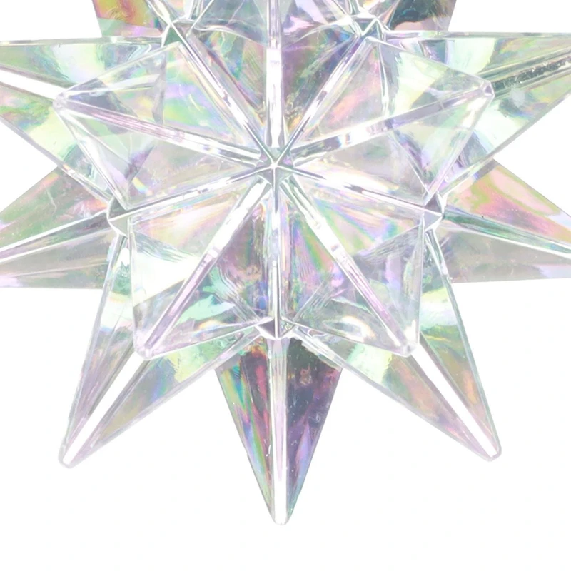 HOLIDAY TIME CLEAR PLASTIC BURST ORNAMENT