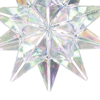 HOLIDAY TIME CLEAR PLASTIC BURST ORNAMENT