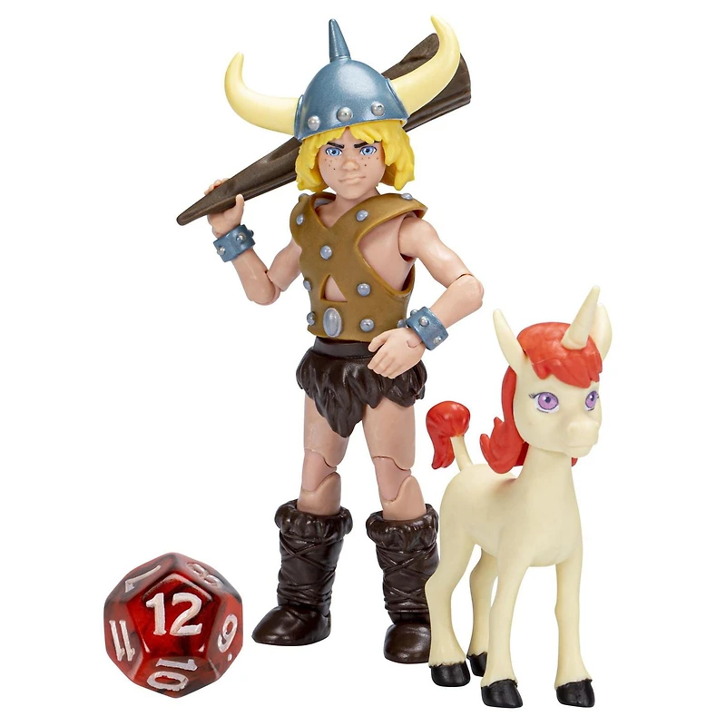 Dungeons & Dragons Cartoon Classics, pack de 2 figurines de 15 cm Bobby & Uni, dessin animé des années 80, inclut d12 D&D exclusif