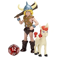 Dungeons & Dragons Cartoon Classics, pack de 2 figurines de 15 cm Bobby & Uni, dessin animé des années 80, inclut d12 D&D exclusif