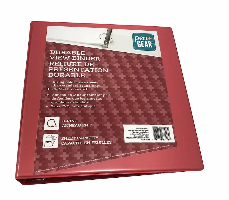 PEN+GEAR 3.8CM RELIURE DE PRÉSENTATION DURABLE Rose
