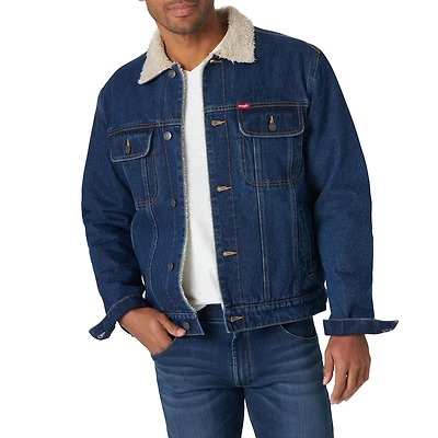 Wrangler Veste en Denim À Doublée Sherpa Pour Homme