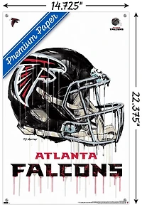 NFL Atlanta Falcons - Drip Helmet 20 Wall Poster, 22.375" x 34"