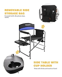 Chaise de camping KingCamp Heavy Duty Director - Bleu