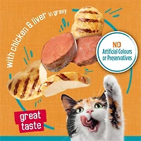Friskies Tasty Treasures avec Poulet en Sauce Nourriture pour Chats