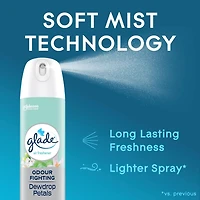 Glade® Air Freshener Odor Fighting Room Spray, Dewdrop Petals