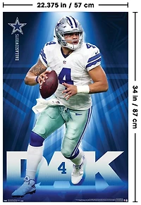 NFL Dallas Cowboys - Dak Prescott 17 Wall Poster, 22.375" x 34"
