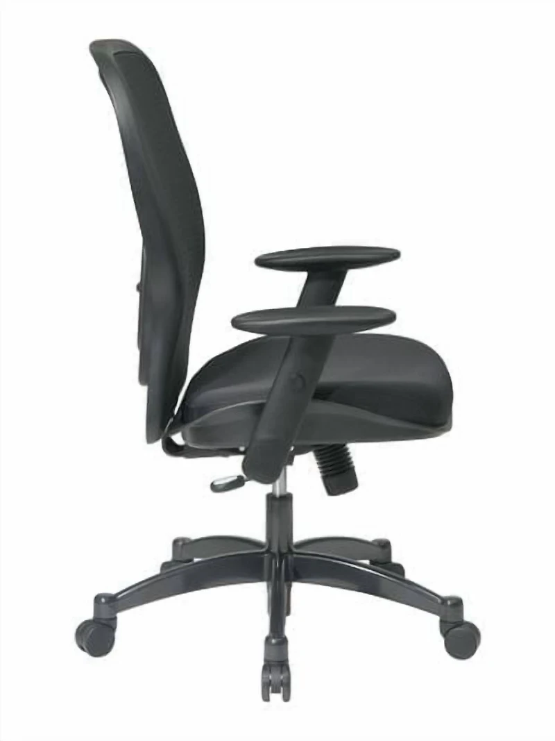 Chaise Professionelle avec dossier à mailles et siège en tissu de Office Star