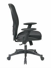 Chaise Professionelle avec dossier à mailles et siège en tissu de Office Star
