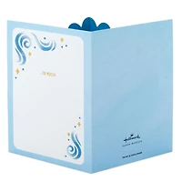 Carte de remerciement, carte pour la journée des infirmiers/infirmières, cartes pour les professeurs, cartes pour les membres du clergé, Paper Wonder de Hallmark, 3 dimensions (Fleur bleu et or)