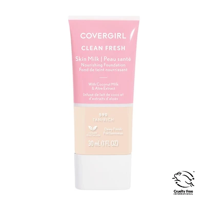 COVERGIRL - Clean Fresh Skin Tint Foundation, Formulated without Parabens, Sulfates, Mineral Oil & Talc. Made with Niacinamide, Coconut Milk & Aloe Extracts